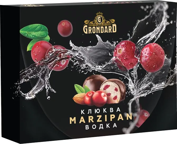  TM Grondard       (10186) Конфеты глазированные Марципановые Клюква и Водка, 98г  в Туймазы