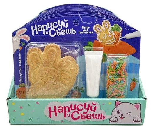 №3 Набор для творчества Нарисуй и съешь "Зайка" (блок 12шт 59г) в Туймазы
