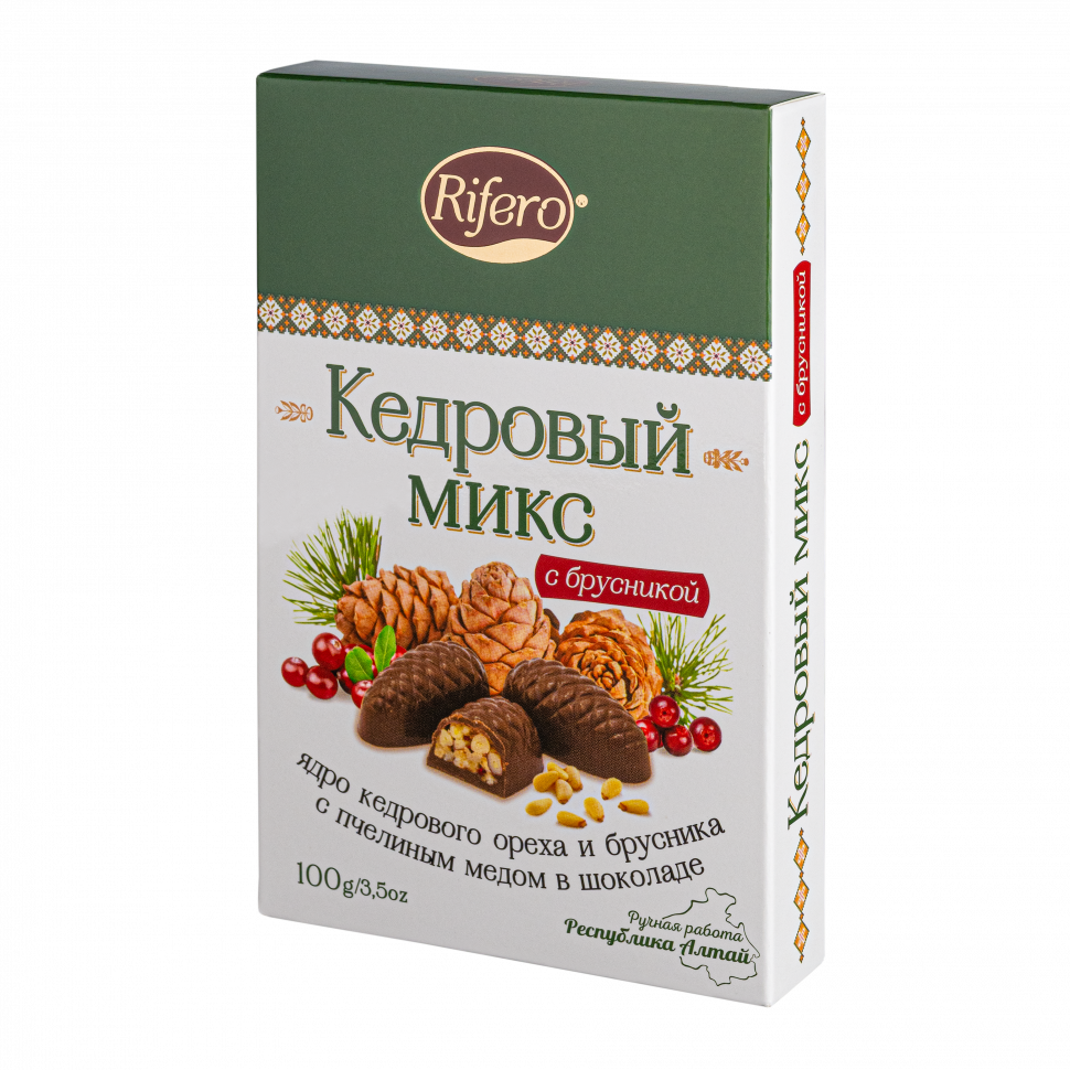  Риф и ко Конфеты "Кедровый микс БРУСНИКА" 100г    в Туймазы