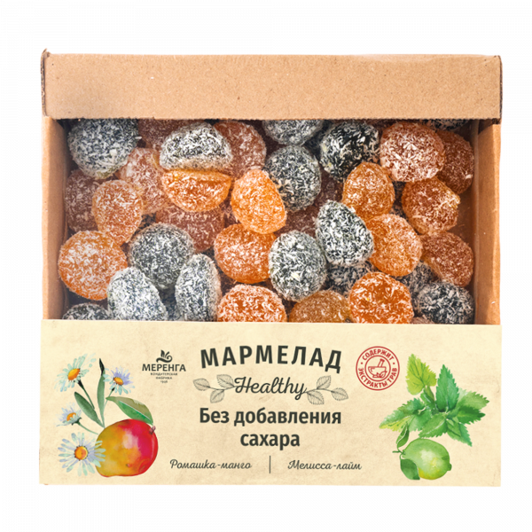 №1 Меренга Мармелад в кокосовой обсыпке Ромашка+Мелисса , 800г     в Туймазы