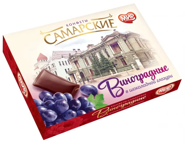 №2 КФ МИР Виноградные в шоколадной глазури 160г  в Туймазы