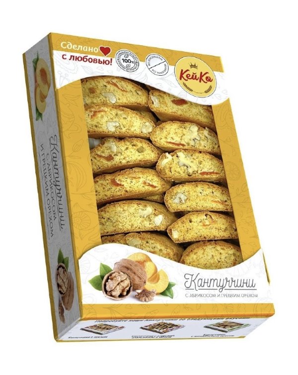 №3 Кей Ко Кантуччини с абрикосом и грецким орехом, 200г в Туймазы