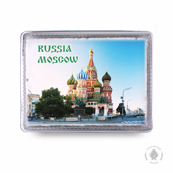 №3 Пряник 600г RUSSIA MOSCOW с фотопечатью (в подарочной пластиковой упаковке)  в Туймазы